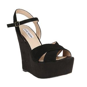 Steve Madden | Black Suede Westii Wedges